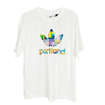 Adidas Pride Portland Tee Flag White Large Short Sleeves New - £18.68 GBP