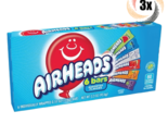3x Packs Airheads Assorted Flavors Chewy Candy | 6 Bars Per Pack | 3.3oz - £10.11 GBP