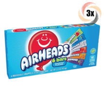 3x Packs Airheads Assorted Flavors Chewy Candy | 6 Bars Per Pack | 3.3oz - £10.06 GBP