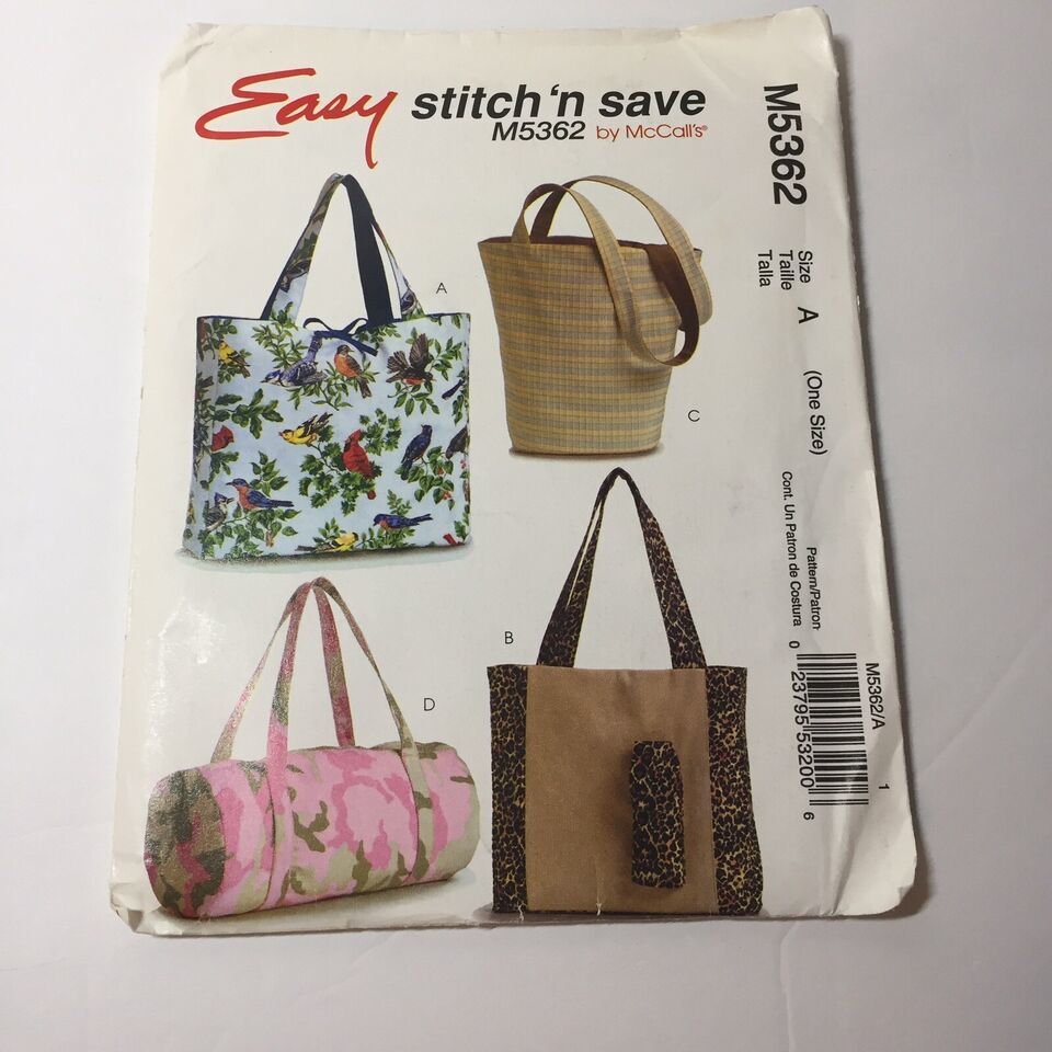 Stitch 'n Save 5362 Fashion Accessories Tote Bags - £10.11 GBP