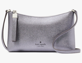 Kate Spade Sadie Crossbody Bag Silver Blue Metallic Saffiano Purse KI866... - $69.29