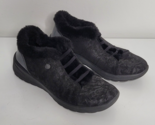BZees Womens 8 Golden Black Faux Fur Slip On Comfort Sneakers Bootie Shoes - £23.59 GBP