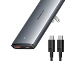 Baseus USB C Charger, 65W 2 Port Flat Wall Charger PD 3.0, Ultra-Slim Ga... - £80.65 GBP