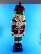 Toy Soldier Nutcracker style Decoration Wood or Wood Composite 14&quot; - £12.65 GBP