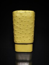 Brizard and Co  Ostrich Matcha Green Cigar Case NIB image 3
