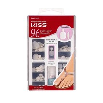 KISS 96 Full Cover Toenails Kit, Long Lasting Fake Nails, DIY Home Manic... - $10.49