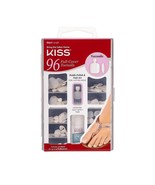 KISS 96 Full Cover Toenails Kit, Long Lasting Fake Nails, DIY Home Manic... - £8.23 GBP