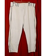 BOOMBAH BASEBALL SOFTBALL Pants  44&quot; waist Short 26&quot; inseam White Green - $18.98 CAD