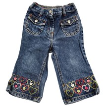 Gymboree 2005 Girls Jeans Size 12-18 M Heart Applique Denim Pants Tyrole... - €8,47 EUR