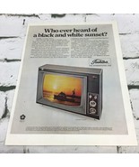 Vintage 1969 Toshiba Color Television Set Advertising Art Collectible Pr... - $9.89