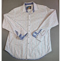 Robert Graham Classic Fit Striped Shirt XL Knowledge Wisdom Truth Cotton - $44.99