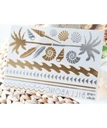 BILLABONG Flash Tattoos Gold and Silver Metallic temporary tattoos AWESO... - $9.89