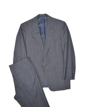 Hickey Freeman Suit Mens 41S Dark Grey Solid Jacket &amp; Pants Wool USA 36x30 - £107.38 GBP