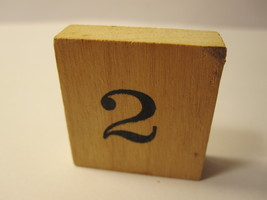 1971 Reiss Puzzle Travel Game piece: Wood Tile #2 - $2.00