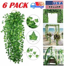 6 PACK Artificial Hanging Garland Ivy Leaves 6.5 Ft  Plants Vines Home Decor USA - £11.00 GBP