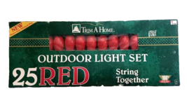 Trim A Home Outdoor Red Christmas Light Set 25 C9 Vintage Kmart Brand New WORKS - £14.75 GBP