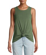 Time And Tru Women&#39;s Tie Front Tank Top Shirt XX-LARGE (20) Bayleaf Green - £10.47 GBP