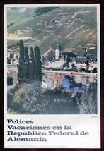 Original Poster Germany Zell Mosel Church River Hill Vintage - $66.23