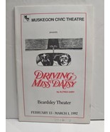 Muskegon Civic Theatre Driving Miss Daisy Play Brochure Playbill Februar... - $14.40