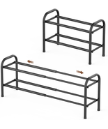 2-Tier Expandable Shoe Rack,Adjustable Shoe Shelf Storage Organizer Heav... - $33.67 CAD