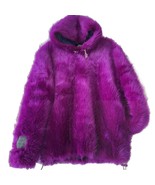 NEW Stella McCartney Adan Purple Faux Fur Pullover Hooded Coat Hoodie Ja... - €581,22 EUR