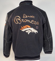 Tommy Bahama Denver Broncos NFL Island Varsity Jacket Wool Blend &amp; Leather Mens  - £470.13 GBP