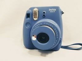 Fujifilm Instax Mini 9 Blue w Polkadot Hand Strap 10 Photos Remaining - £29.82 GBP