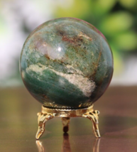 Green Aventurine Mineral Sphere Ball Stone Natural Crystals Balls Decoration - £35.52 GBP