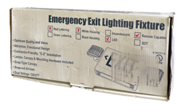 NEW EMERGENCY EXIT LIGHTING FIXTURE TXFCXTEU2RW2RC LED REMOTE CAPABLE EX... - £88.14 GBP