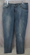 Max Jeans Faded Boyfriend Distressed Skinny Ankle Jeans Sz 32/27 - £19.65 GBP