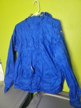 TRBN Performance Blue Jacket Windbreaker Hooded Full Zip Mens Medium - £26.19 GBP