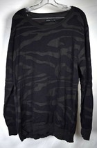 Field Scout Mens Topographic 3D Knit Cotton Black Camo Crew Sweater L NWT - $105.93
