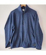 Victoria&#39;s Secret PINK Fleece Sweatshirt Heather Blue Pullover Quarter Z... - $30.08 CAD