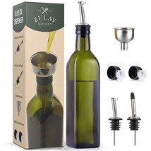 Zulay (17Oz) Olive Oil Dispenser Bottle For Kitchen - Glass Olive Oil Bottle Wit - £30.25 GBP