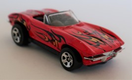 Hot Wheels &#39;65 Chevy Corvette Covertible Orange w Flames 1999 - $9.99