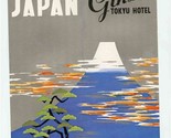 Ginza Tokyu Hotel Brochure &amp; Tarif Sheet and Luggage Tag Tokyo Japan 1960&#39;s - £33.30 GBP