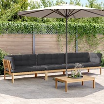  Pallet Sofa Set Anthracite Solid acacia wood Modular - €861,89 EUR