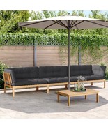  Pallet Sofa Set Anthracite Solid acacia wood Modular - €861,89 EUR