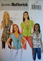 Butterick B4986 Misses Top and Camisole; Size BB (8-10-12-14) - £3.86 GBP