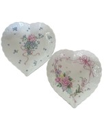 Mikasa Japan Heart Shape Dish Set Always and Forever All My Love 6&quot; Trin... - £47.81 GBP