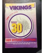 vintage Minnesota Vikings football 1990 Media Guide NFL sports book - $19.99