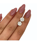 Gold Diamond Earrings, 1 Ct Lab Grown Diamond Studs, Luxurious Accessory... - $1,023.73 CAD