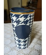 Starbucks Dot Collection Ceramic Tumbler Mug 2015 Blue Gold Houndstooth ... - £12.32 GBP