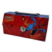 RARE 2007 Marvel The Amazing Spider-Man Metal Tool Lunch Box Measures 9&quot; x 5&quot; - £19.77 GBP