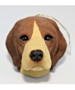 Sandicast Beagle Head Christmas Ornament Sandra Brue USA 1996 - $14.99