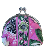 Vera Bradley Double Kiss Priscilla Pink Kisslock Coin Purse Wallet Pink ... - $448.65 MXN