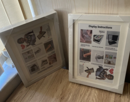 2 Pk Kids Art Frame 8.6&quot; x 11.8&quot; Changeable w Stand Front Opening White NEW - £27.78 GBP