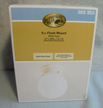 Hampton Bay 6 in. 1-Light White Globe Flush Mount 5.7 in x 7.2 in Shade - $8.82