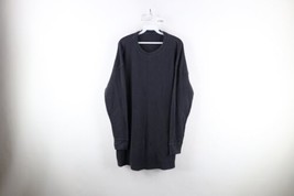 Vtg 90s Streetwear Mens 5XL Faded Blank Thermal Waffle Knit Long Sleeve T-Shirt - £35.00 GBP