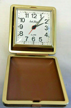Vtg Seth Thomas Travel Alarm Clock Untested Wind Up in Case - £23.85 GBP